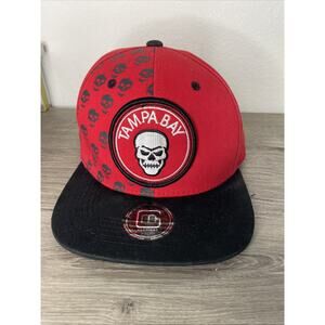 MG Fashions Tampa Bay Buccaneers Snapback Hat Men’s Red Graphic Skull Pirate Cap
